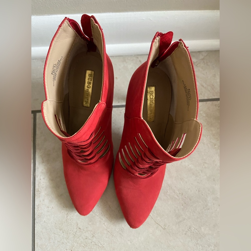 BCBG Red Booties - Picture 2 of 5